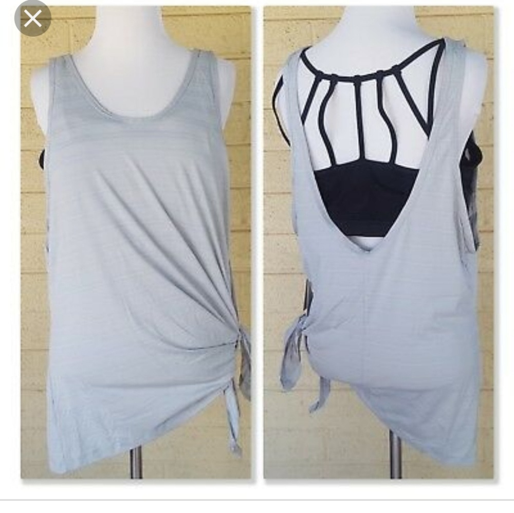 *SOLD* ATHLETA Blue Max Out Tie Tank